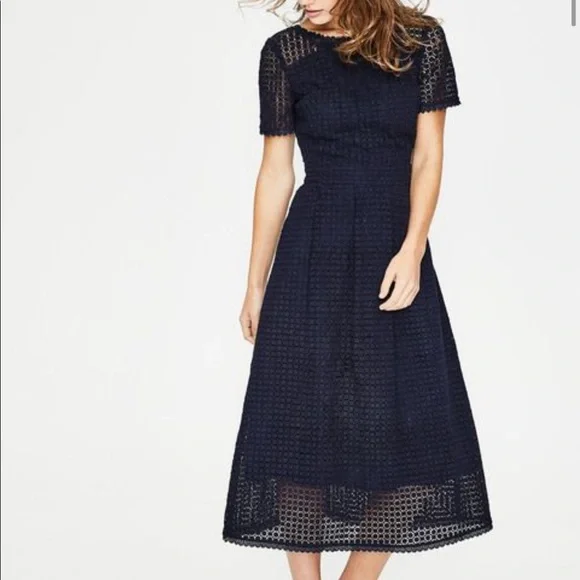 COPY - Boden Julieta Navy Lace Dress Sz 8 - Picture 5 of 11